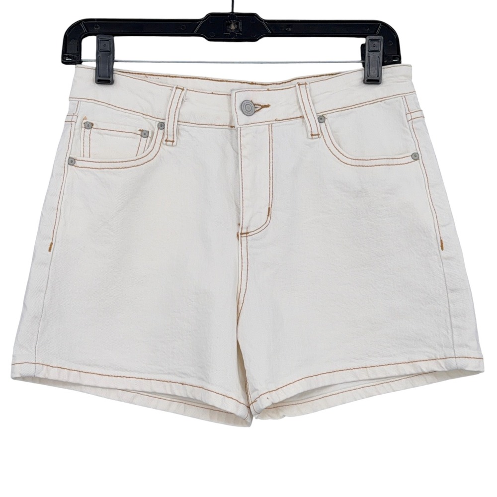 RSQ Mid Length Girls Size 14 Cotton Spandex White Denim Shorts